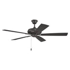Craftmade Eos 52'' 5-blade Ceiling Fan In Classic Bronze With Classic Bronze/walnut Blades, Light Kit Optional (not Included)