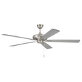 Craftmade Eos 60'' 5-blade Ceiling Fan In Brushed Polished Nickel With Brushed Nickel/greywood Blades; Light Kit Optional (not Included)