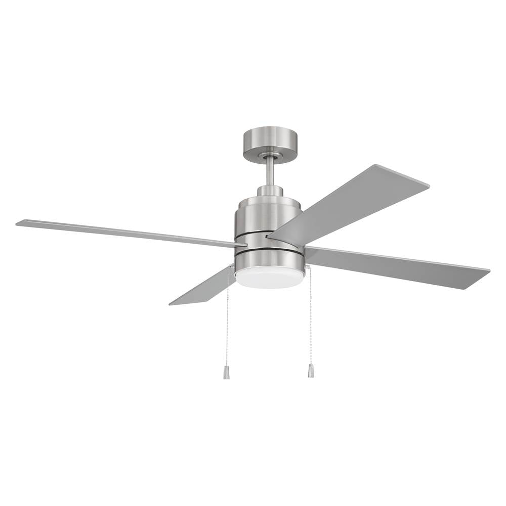 Craftmade EMCY52BNK4-PC Brushed Polished Nickel Energy Star Mccoy 52'' 4-blade Ceiling Fan In Brushed Polished Nickel With Brushed Nickel Blades, Light Kit Included (optional) Image 1