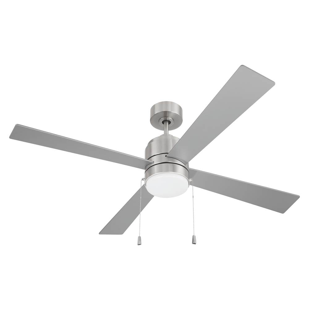 Craftmade EMCY52BNK4-PC Brushed Polished Nickel Energy Star Mccoy 52'' 4-blade Ceiling Fan In Brushed Polished Nickel With Brushed Nickel Blades, Light Kit Included (optional) Image 2