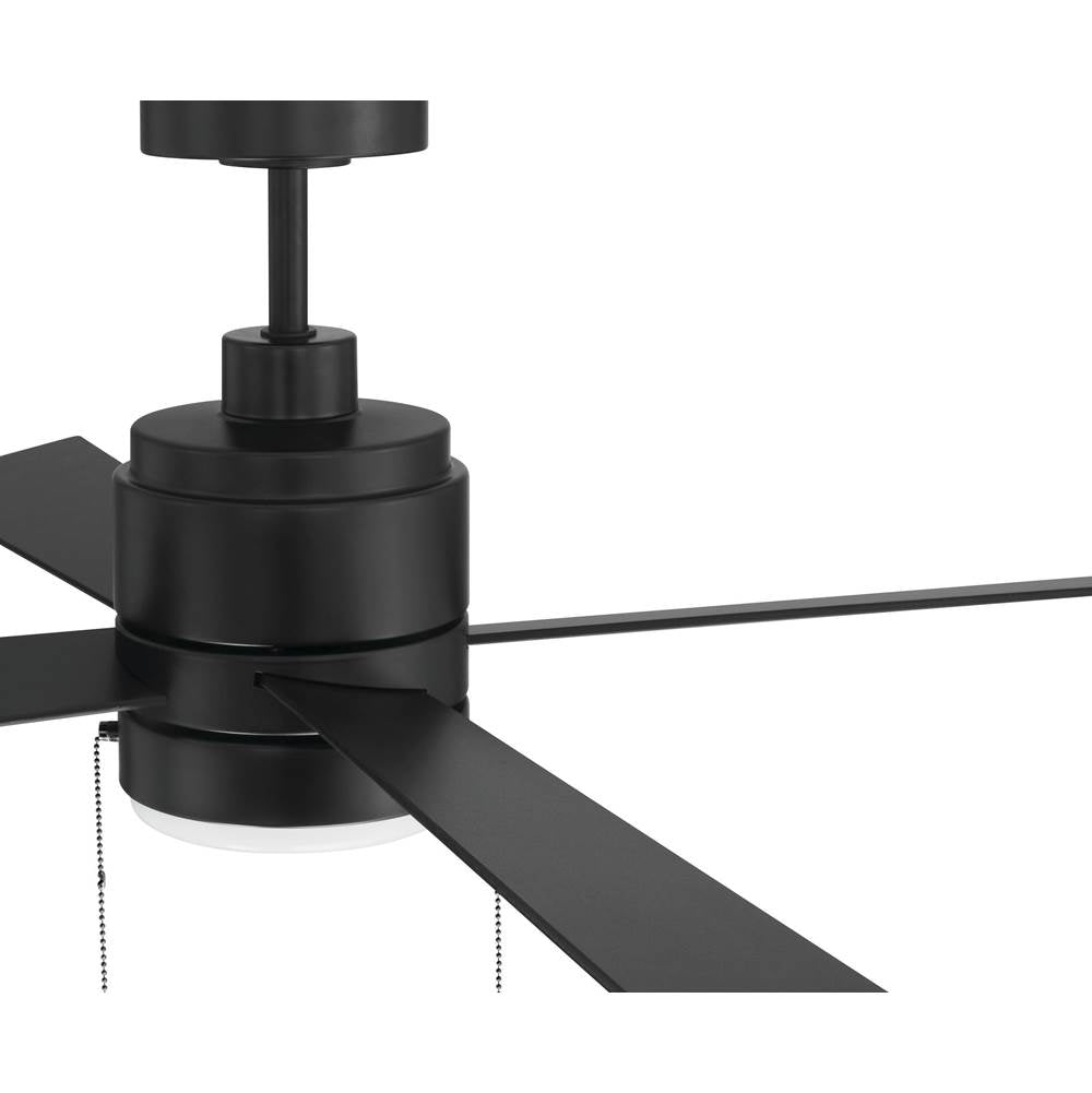 Craftmade EMCY52FB4-PC Flat Black Energy Star Mccoy 52'' 4-blade Ceiling Fan In Flat Black With Flat Black Blades, Light Kit Included (optional) Image 3