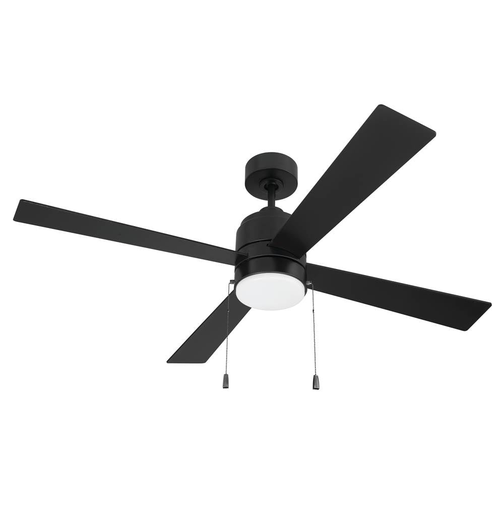 Craftmade EMCY52FB4-PC Flat Black Energy Star Mccoy 52'' 4-blade Ceiling Fan In Flat Black With Flat Black Blades, Light Kit Included (optional) Image 2