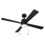 Craftmade EMCY52FB4-PC Flat Black Energy Star Mccoy 52'' 4-blade Ceiling Fan In Flat Black With Flat Black Blades, Light Kit Included (optional) Image 2