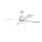 Craftmade Energy Star Mccoy 52'' 4-blade Ceiling Fan In Flat Black With Flat Black Blades, Light Kit Included (optional)