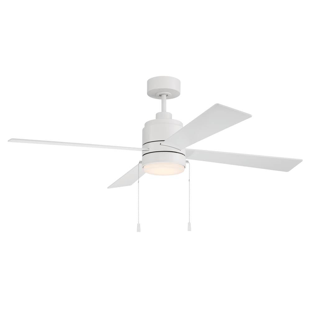 Craftmade Energy Star Mccoy 52'' 4-blade Ceiling Fan In Flat Black With Flat Black Blades, Light Kit Included (optional)