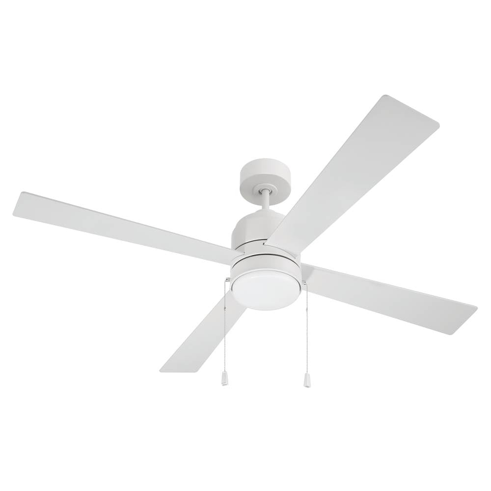 Craftmade EMCY52W4-PC White Energy Star Mccoy 52'' 4-blade Ceiling Fan In White With White Blades, Light Kit Included (optional) Image 2