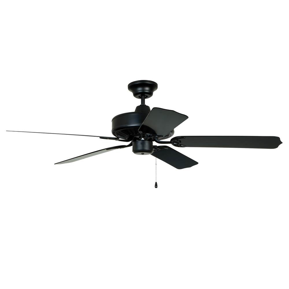 Craftmade END52MBK5P Matte Black Enduro Plastic 52'' 5-blade Ceiling Fan In Matte Black W/ Matte Black Blades; Light Kit Optional (not Included) Image 1