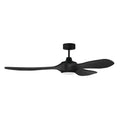 Craftmade EVY60FB3-NWF Flat Black Envy 60'' 3-blade Indoor/outdoor (damp) Ceiling Fan In Flat Black With Flat Black Blades, Light Kit Included (optional) Image 1