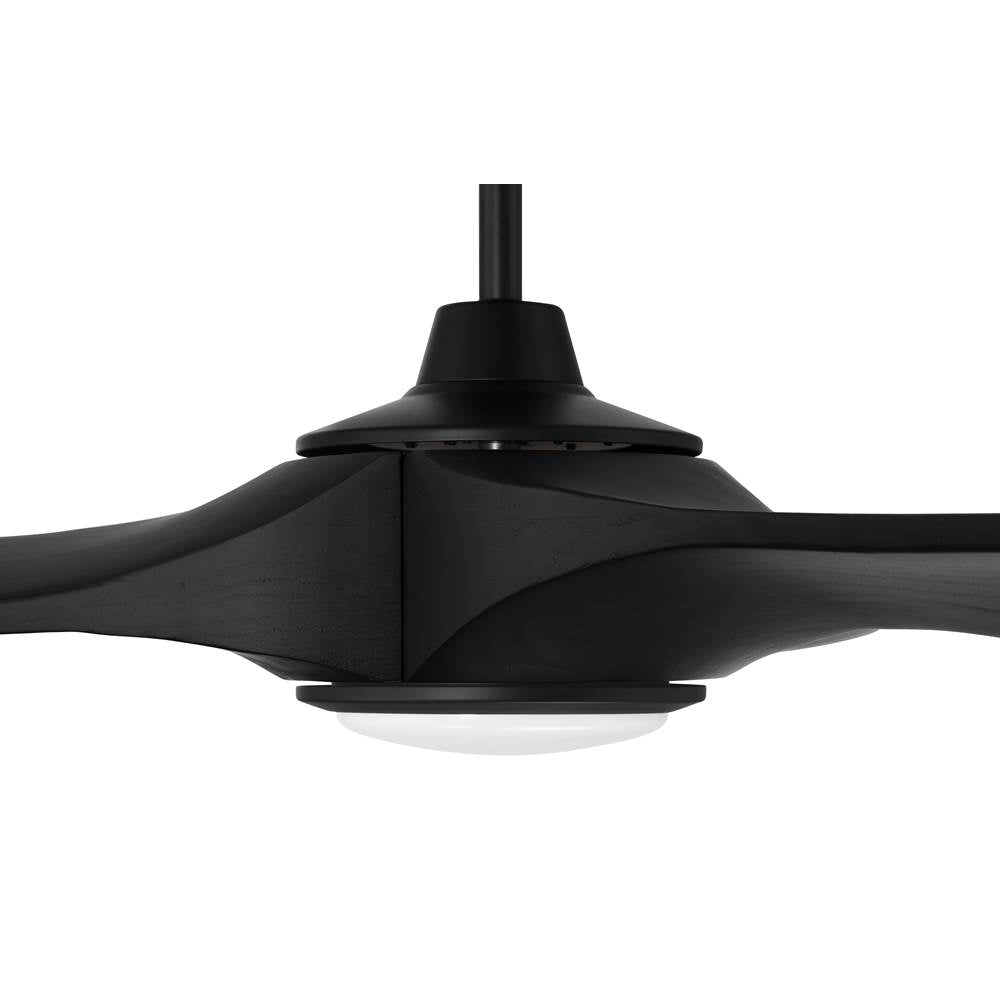 Craftmade EVY60FB3-NWF Flat Black Envy 60'' 3-blade Indoor/outdoor (damp) Ceiling Fan In Flat Black With Flat Black Blades, Light Kit Included (optional) Image 7