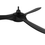 Craftmade EVY60FB3-NWF Flat Black Envy 60'' 3-blade Indoor/outdoor (damp) Ceiling Fan In Flat Black With Flat Black Blades, Light Kit Included (optional) Image 6
