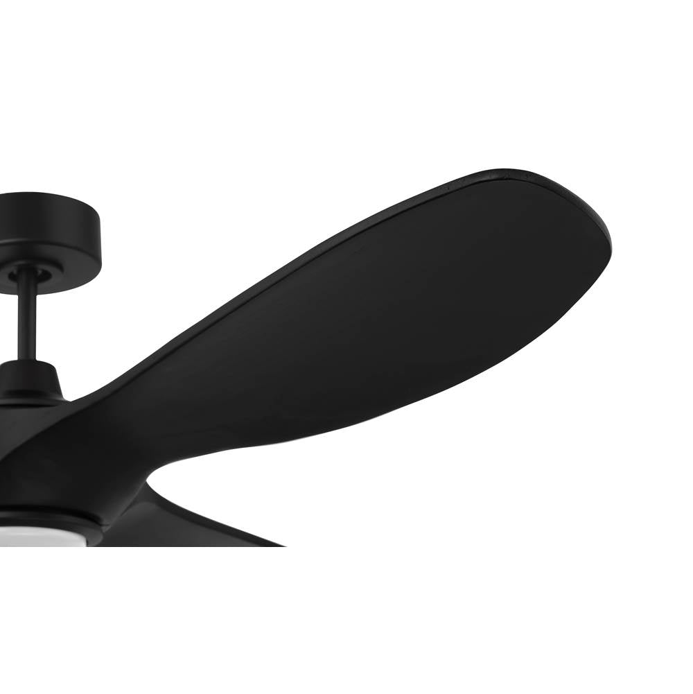 Craftmade EVY60FB3-NWF Flat Black Envy 60'' 3-blade Indoor/outdoor (damp) Ceiling Fan In Flat Black With Flat Black Blades, Light Kit Included (optional) Image 5