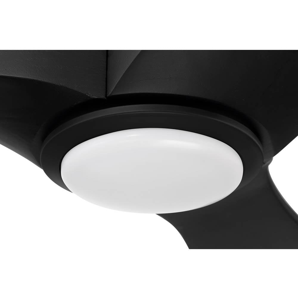 Craftmade EVY60FB3-NWF Flat Black Envy 60'' 3-blade Indoor/outdoor (damp) Ceiling Fan In Flat Black With Flat Black Blades, Light Kit Included (optional) Image 4