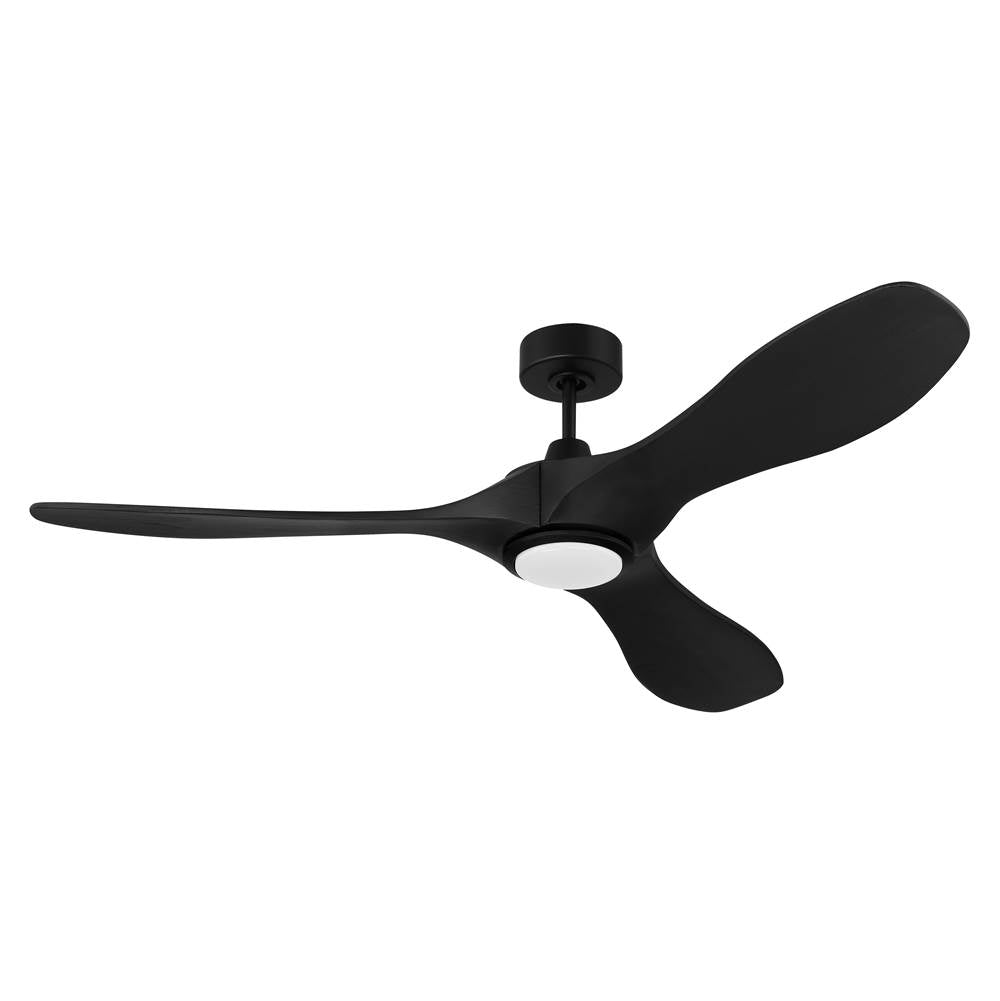 Craftmade EVY60FB3-NWF Flat Black Envy 60'' 3-blade Indoor/outdoor (damp) Ceiling Fan In Flat Black With Flat Black Blades, Light Kit Included (optional) Image 2