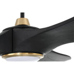 Craftmade EVY60FBSB3-NWF Flat Black,Satin Brass Envy 60'' 3-blade Ceiling Fan In Flat Black/satin Brass With Flat Black Blades, Light Kit Included (optional) Image 5