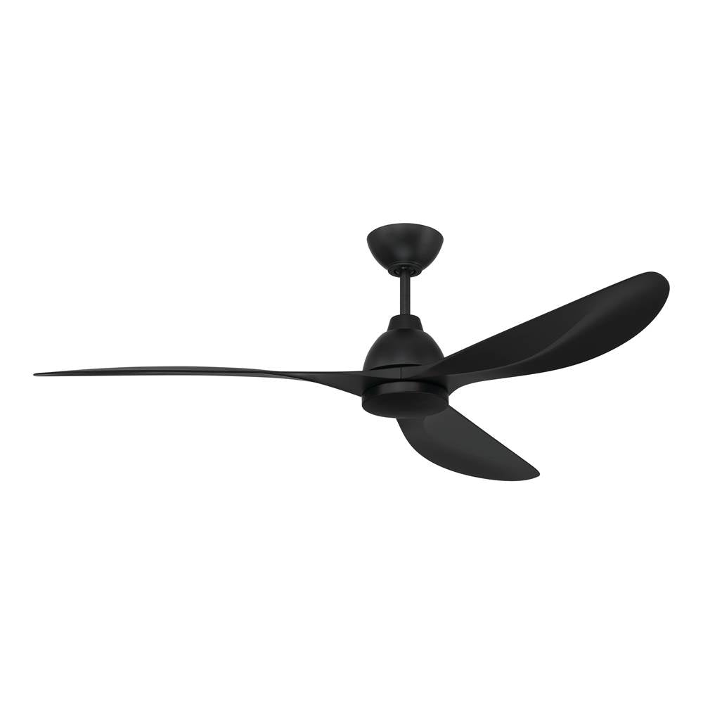 Craftmade Frazier 56'' 3-blade Indoor/outdoor (damp) Ceiling Fan In Flat Black With Flat Black Blades, Light Kit Sold Separately