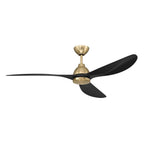 Craftmade Frazier 56'' 3-blade Indoor/outdoor (damp) Ceiling Fan In Flat Black With Flat Black Blades, Light Kit Sold Separately