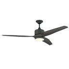 Craftmade  Force Xl 60'' 3-blade Indoor/outdoor (wet) Ceiling Fan In Dark Graphite W/ Greywood Blades; Integrated Light Kit