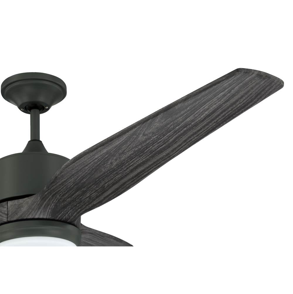 Craftmade FXL60DGT3  Force Xl 60'' 3-blade Indoor/outdoor (wet) Ceiling Fan In Dark Graphite W/ Greywood Blades; Integrated Light Kit Image 2