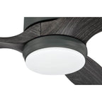 Craftmade FXL60DGT3  Force Xl 60'' 3-blade Indoor/outdoor (wet) Ceiling Fan In Dark Graphite W/ Greywood Blades; Integrated Light Kit Image 6