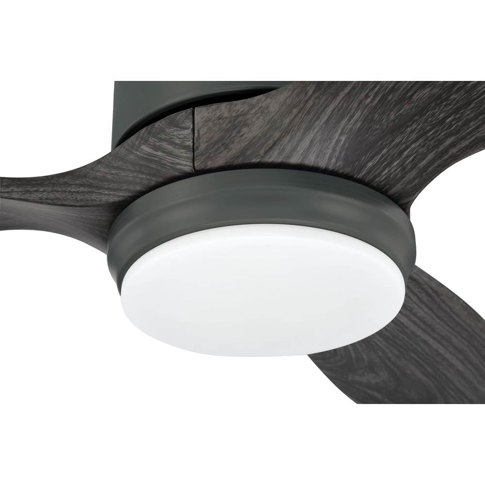 Craftmade FXL60DGT3  Force Xl 60'' 3-blade Indoor/outdoor (wet) Ceiling Fan In Dark Graphite W/ Greywood Blades; Integrated Light Kit Image 6