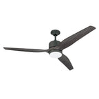 Craftmade FXL60DGT3  Force Xl 60'' 3-blade Indoor/outdoor (wet) Ceiling Fan In Dark Graphite W/ Greywood Blades; Integrated Light Kit Image 4