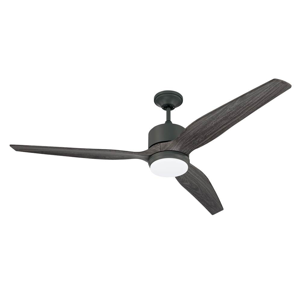 Craftmade FXL60DGT3  Force Xl 60'' 3-blade Indoor/outdoor (wet) Ceiling Fan In Dark Graphite W/ Greywood Blades; Integrated Light Kit Image 4