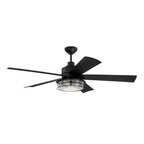 Craftmade Garrick 56'' 5-blade Ceiling Fan In Brushed Polished Nickel W/ Driftwood Blades; Integrated Light Kit