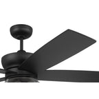 Craftmade GBN52FB5-NWF Flat Black Gibson 52'' 5-blade Ceiling Fan In Flat Black With Flat Black/greywood Blades, Integrated Light Kit Image 5
