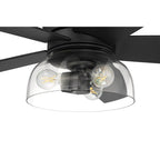 Craftmade GBN52FB5-NWF Flat Black Gibson 52'' 5-blade Ceiling Fan In Flat Black With Flat Black/greywood Blades, Integrated Light Kit Image 3