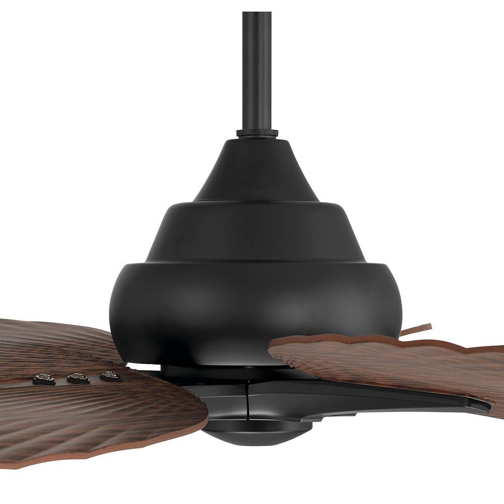 Craftmade Getaway 52'' 5-blade Outdoor Ceiling Fan In Flat Black With Flat Black Blades, Not Light Kit Adaptable