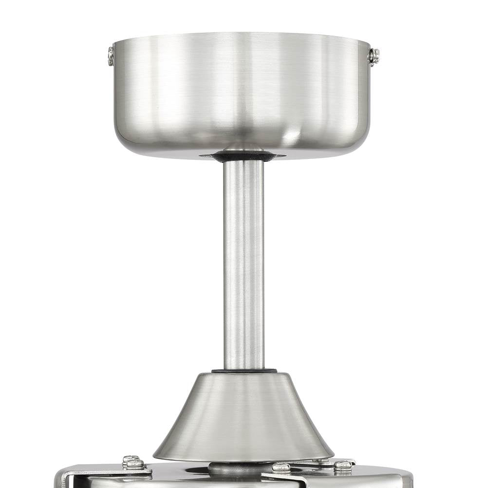 Craftmade INT52BNK3 Brushed Polished Nickel Intrepid 52'' 3-blade Ceiling Fan In Brushed Polished Nickel W/ Brushed Nickel/walnut Blades; Integrated Light Kit Image 4