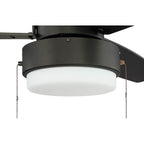 Craftmade INT52ESP3 Espresso Intrepid 52'' 3-blade Ceiling Fan In Espresso W/ Espresso/walnut Blades; Integrated Light Kit Image 5