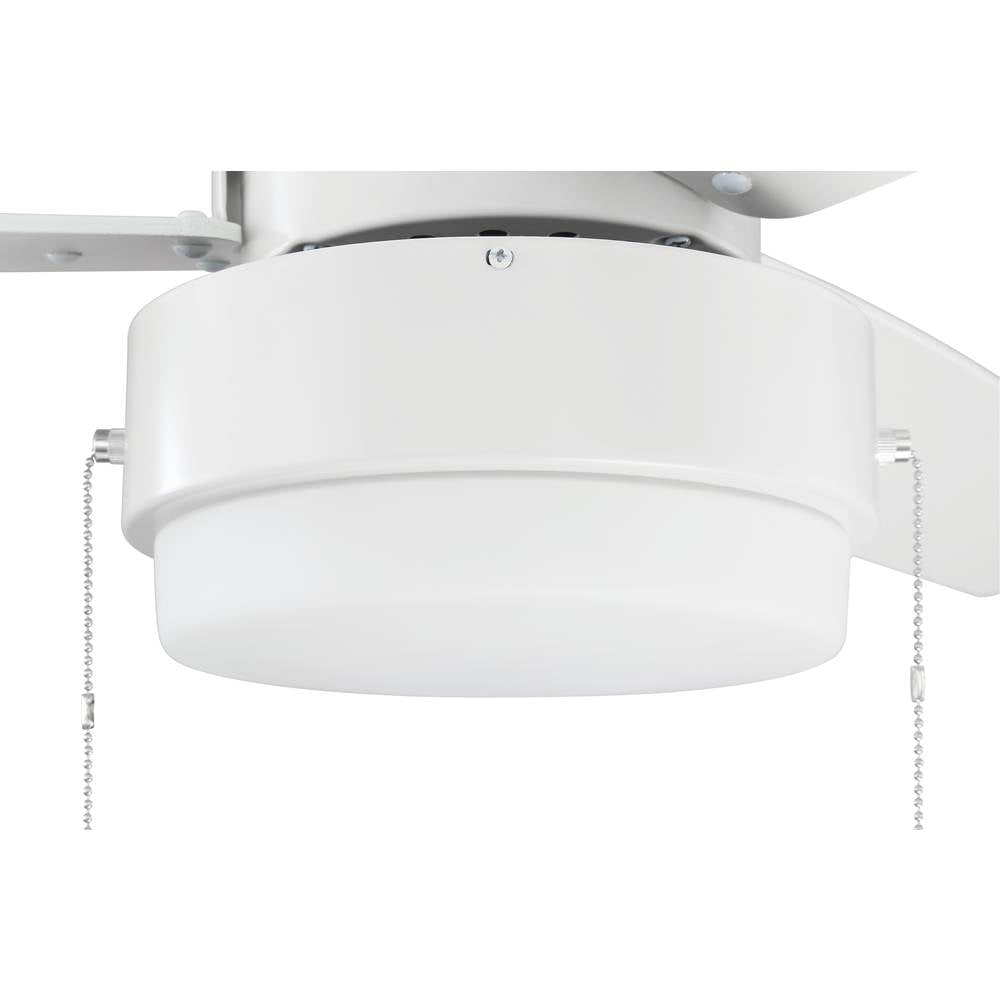 Craftmade INT52W3 White Intrepid 52'' 3-blade Ceiling Fan In White W/ White/ash Blades; Integrated Light Kit Image 6