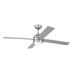 Craftmade Kelsey 52'' 4-blade Ceiling Fan In Brushed Polished Nickel With Brushed Nickel, Integrated Light Kit