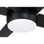 Craftmade KLS52FB4 Flat Black Kelsey 52'' 4-blade Ceiling Fan In Flat Black With Flat Black Blades, Integrated Light Kit Image 3