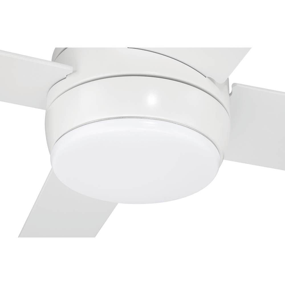 Craftmade KLS52W4 White Kelsey 52'' 4-blade Ceiling Fan In White With White Blades, Integrated Light Kit Image 3