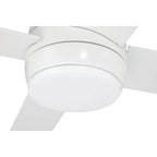 Craftmade KLS52W4 White Kelsey 52'' 4-blade Ceiling Fan In White With White Blades, Integrated Light Kit Image 3