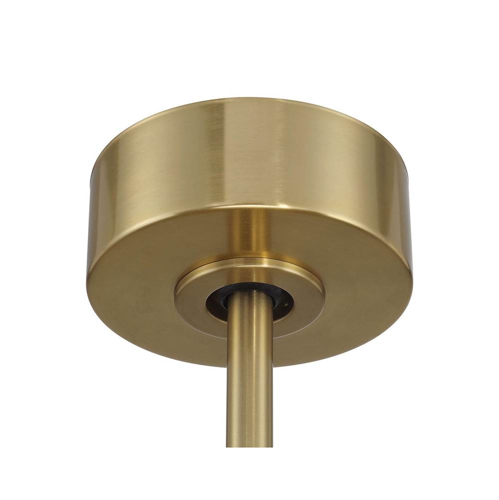 Craftmade KNS52SB4 Satin Brass Kensey 52'' 4-blade Ceiling Fan In Satin Brass W/ Flat Black/natural Oak Blades; Integrated Light Kit Image 2