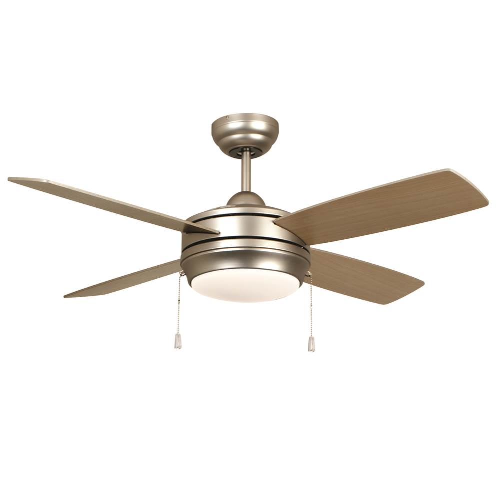 Craftmade LAV44BN4LK-LED Brushed Nickel Laval 44'' 4-blade Ceiling Fan In Brushed Nickel W/ Brushed Nickel/maple Blades; Integrated Light Kit Image 1