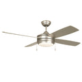 Craftmade LAV52BN4LK-LED Brushed Nickel Laval 52'' 4-blade Ceiling Fan In Brushed Nickel W/ Brushed Nickel/maple Blades; Integrated Light Kit Image 1