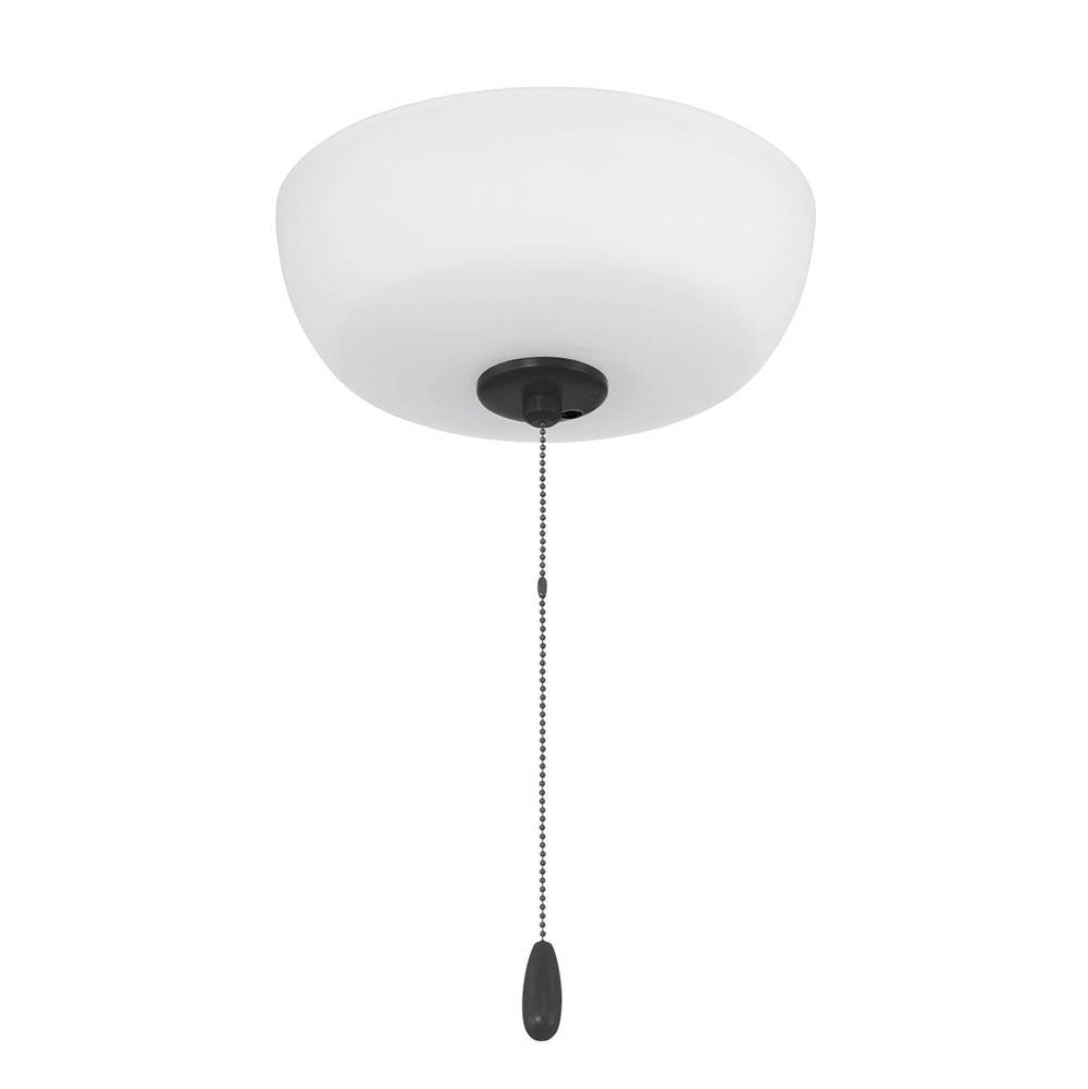 Craftmade LK2601-2LWF-FB Flat Black 2 Light Bowl Light Kit In Flat Black (white Frost Glass) Image 2