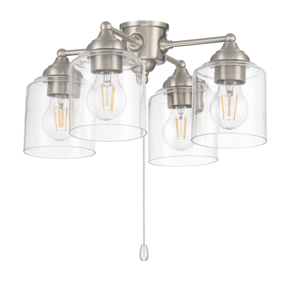Craftmade  4 Light Kit In Brushed Polished Nickel (clear Glass)
