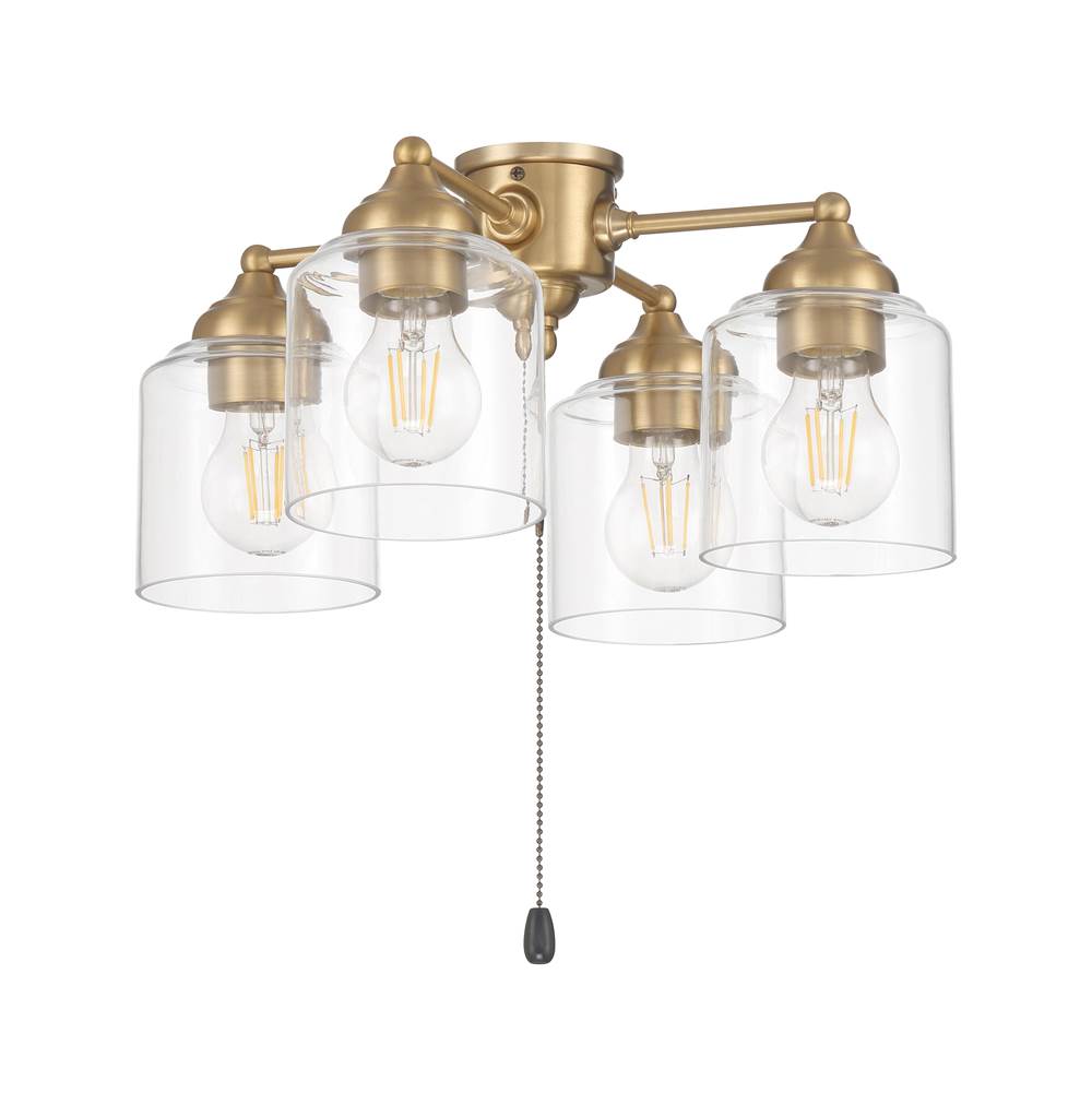 Craftmade  4 Light Kit In Brushed Polished Nickel (clear Glass)