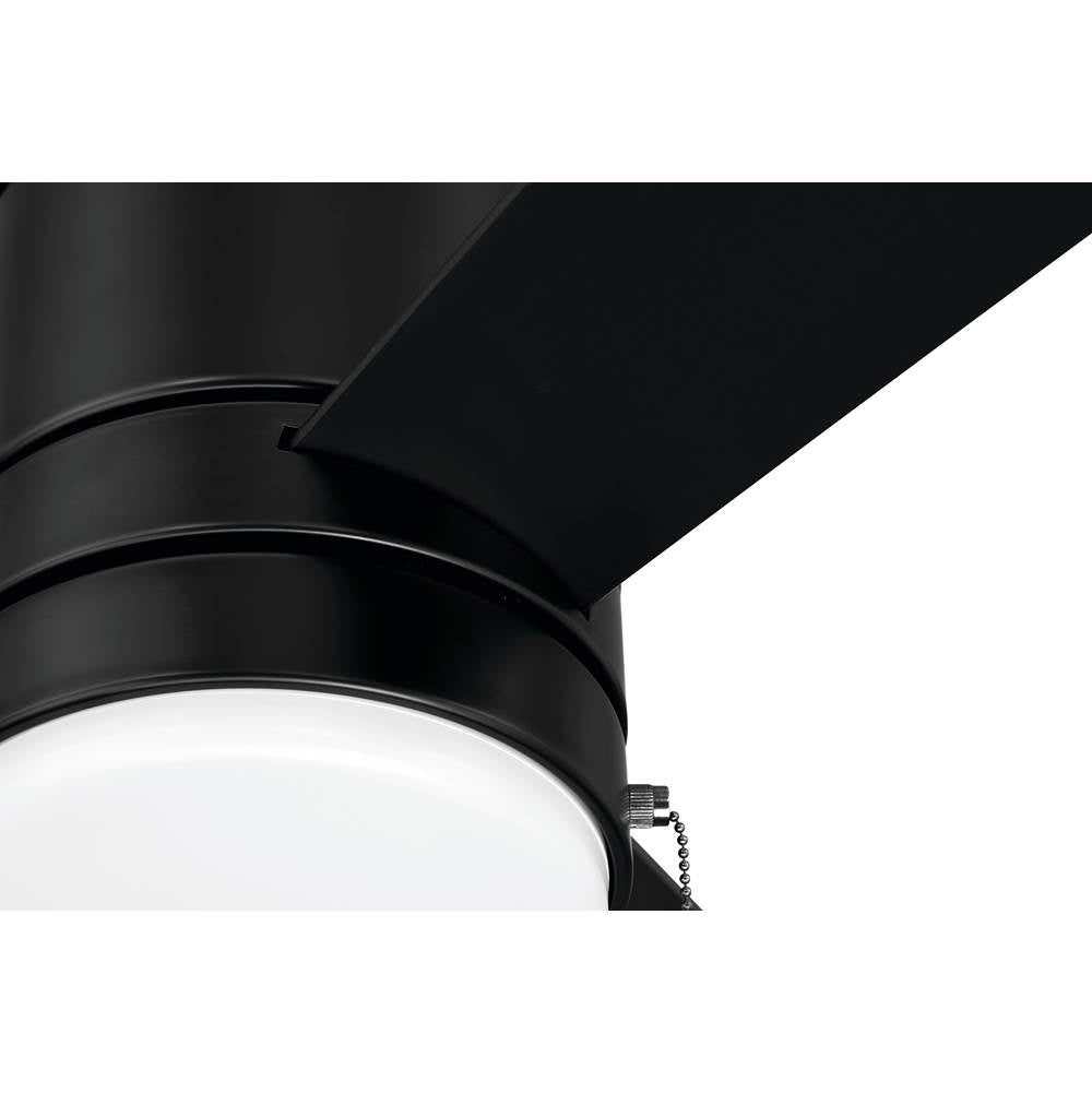 Craftmade MCYH52FB3-PC Flat Black Mccoy Hugger 52'' 3-blade Ceiling Fan In Flat Black W/ Flat Black Blades (pull-chain); Light Kit Included (optional) Image 4