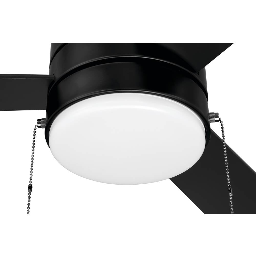 Craftmade MCYH52FB3-PC Flat Black Mccoy Hugger 52'' 3-blade Ceiling Fan In Flat Black W/ Flat Black Blades (pull-chain); Light Kit Included (optional) Image 6