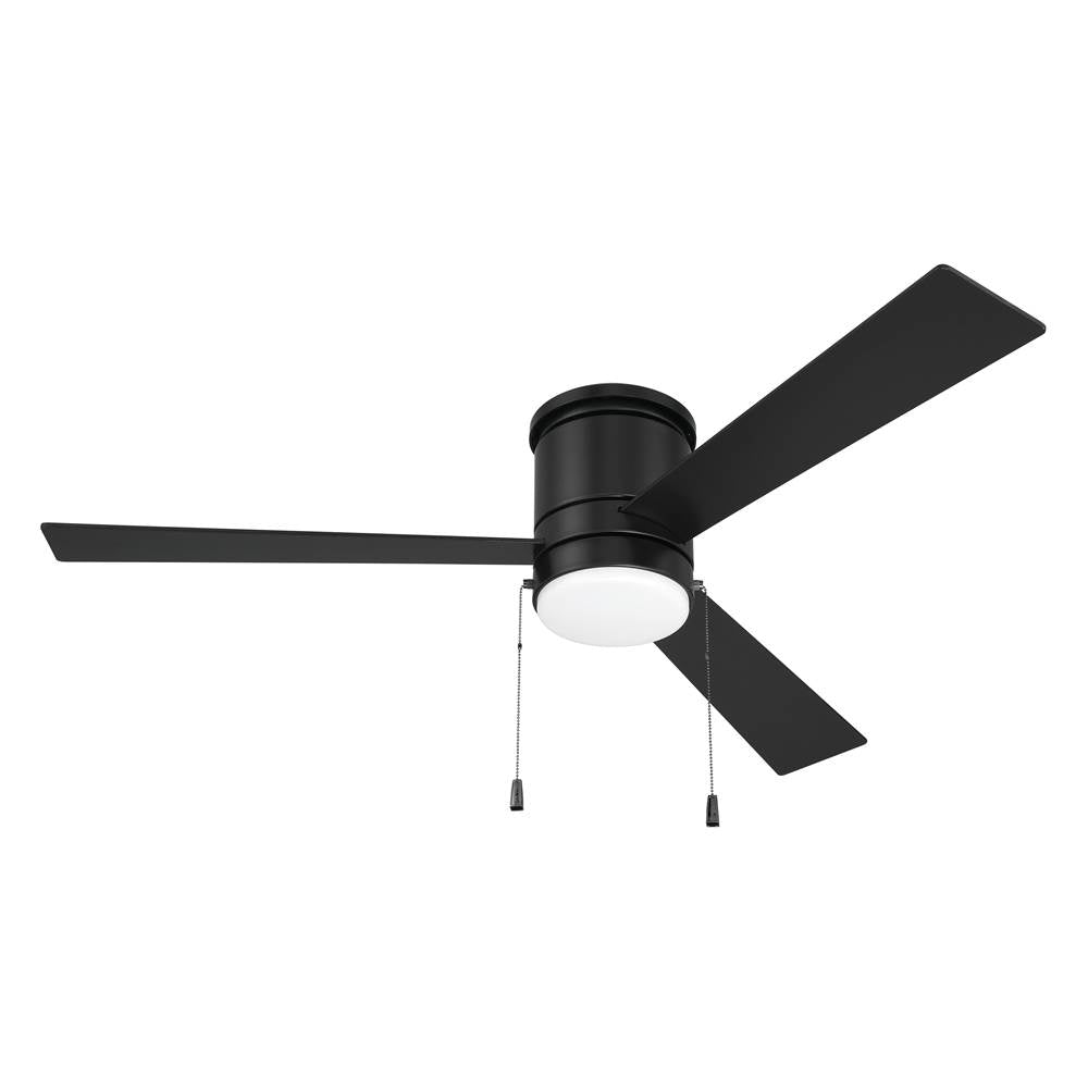 Craftmade MCYH52FB3-PC Flat Black Mccoy Hugger 52'' 3-blade Ceiling Fan In Flat Black W/ Flat Black Blades (pull-chain); Light Kit Included (optional) Image 5