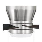 Craftmade MER52BNK5 Brushed Polished Nickel Merit 52'' 5-blade Ceiling Fan In Brushed Polished Nickel W/ Black Walnut/grey Walnut Blades; Integrated Light Kit Image 7