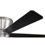 Craftmade MER52BNK5 Brushed Polished Nickel Merit 52'' 5-blade Ceiling Fan In Brushed Polished Nickel W/ Black Walnut/grey Walnut Blades; Integrated Light Kit Image 6