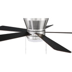 Craftmade MER52BNK5 Brushed Polished Nickel Merit 52'' 5-blade Ceiling Fan In Brushed Polished Nickel W/ Black Walnut/grey Walnut Blades; Integrated Light Kit Image 4