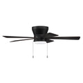 Craftmade MER52FB5 Flat Black Merit 52'' 5-blade Ceiling Fan In Flat Black W/ Flat Black/greywood Blades; Integrated Light Kit Image 1